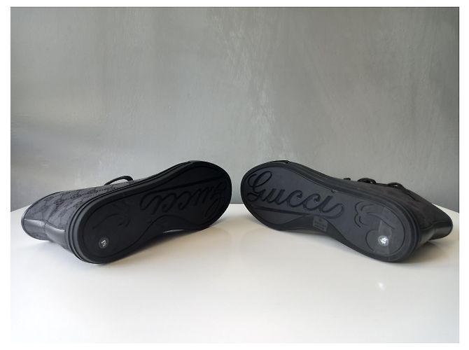 Sneakers alte Gucci Original GG Canvas Nere Nero - vista 14