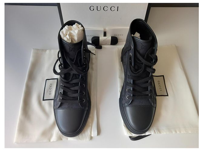 Sneakers alte Gucci Original GG Canvas Nere Nero - vista 2
