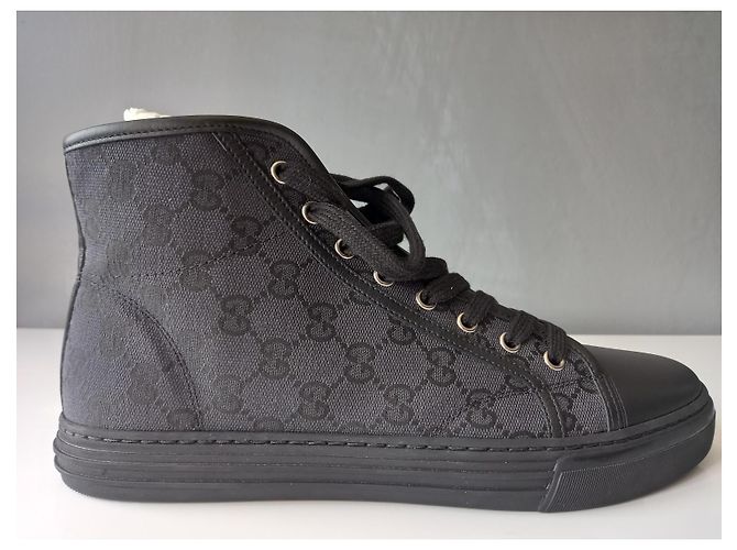 Sneakers alte Gucci Original GG Canvas Nere Nero - vista 3