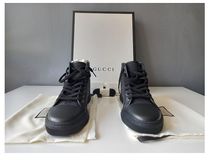 Sneakers alte Gucci Original GG Canvas Nere Nero - vista 5
