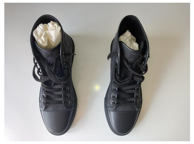Sneakers alte Gucci Original GG Canvas Nere Nero - vista 9