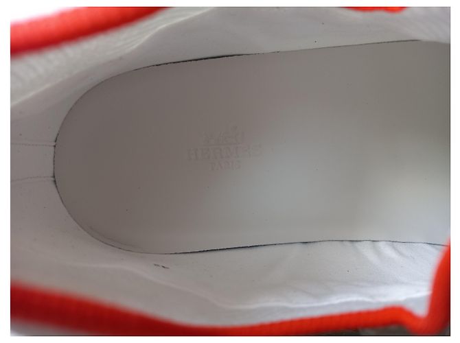 Sneaker slip-on Hermès in mesh bianche Bianco - vista 20