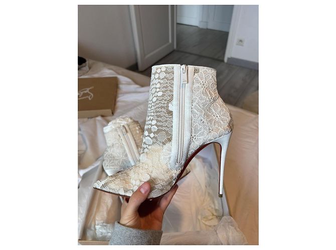 Décolleté Christian Louboutin Bianco - vista 4