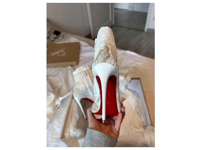 Décolleté Christian Louboutin Bianco - vista 5