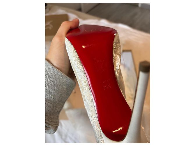 Décolleté Christian Louboutin Bianco - vista 6