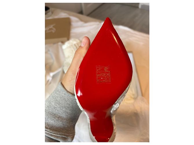 Décolleté Christian Louboutin Bianco - vista 7