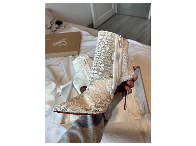 Décolleté Christian Louboutin Bianco - vista 8
