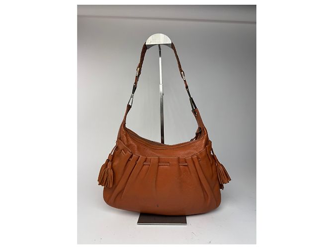 Vintage Givenchy Leather Bag Orange Brown - view 10