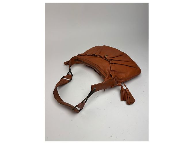 Vintage Givenchy Leather Bag Orange Brown - view 11