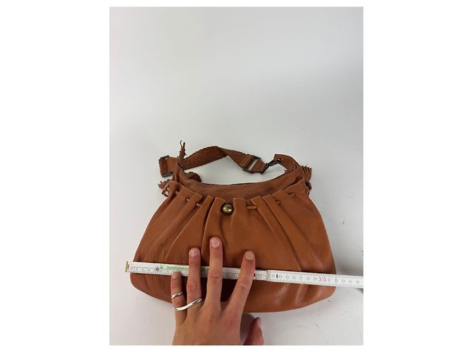 Vintage Givenchy Leather Bag Orange Brown - view 13