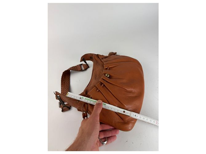 Vintage Givenchy Leather Bag Orange Brown - view 14