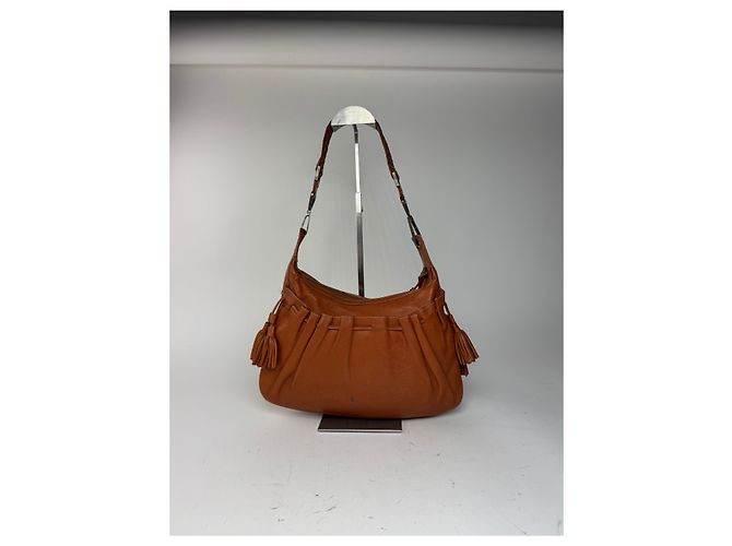 Vintage Givenchy Leather Bag Orange Brown - view 3
