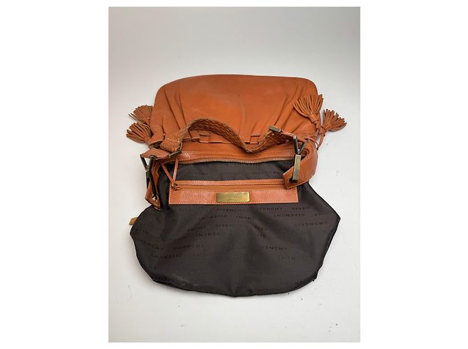 Vintage Givenchy Leather Bag Orange Brown - view 5