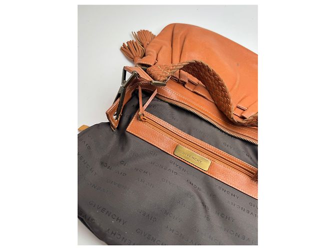 Vintage Givenchy Leather Bag Orange Brown - view 6