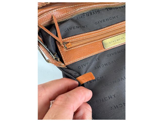 Vintage Givenchy Leather Bag Orange Brown - view 7