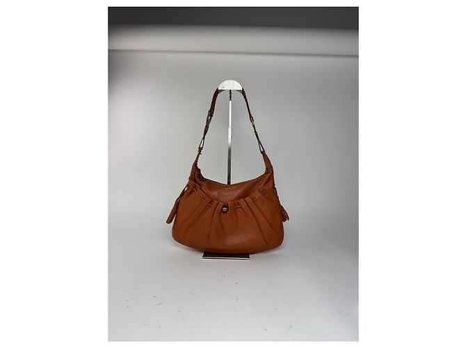 Vintage Givenchy Leather Bag Orange Brown - view 9