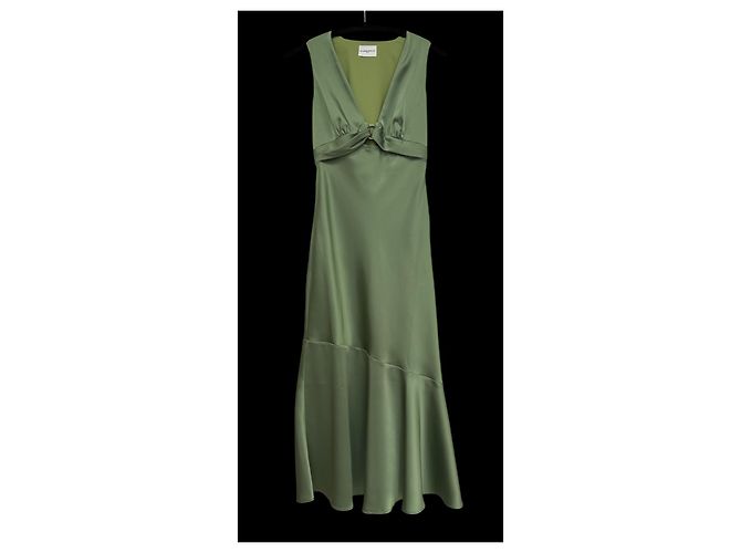 Claudie Pierlot Maxikleid grün fließend - Ansicht 2