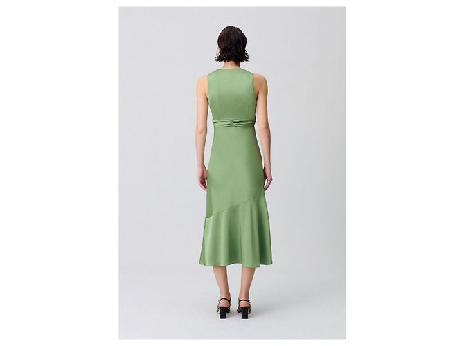 Claudie Pierlot Maxikleid grün fließend - Ansicht 6