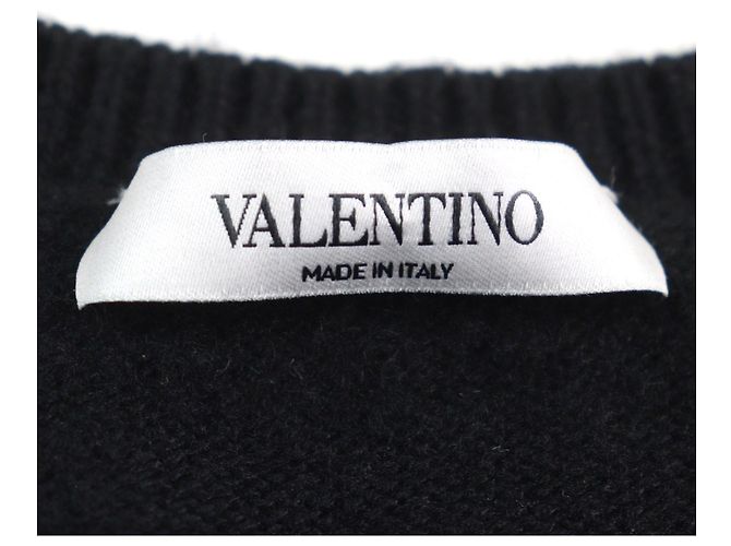 Valentino Kaschmir Rundhals-Pullover Schwarz S - Ansicht 5