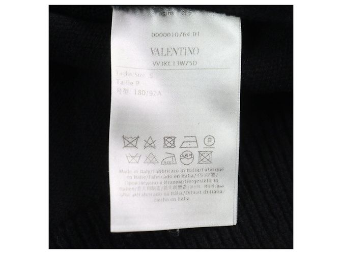 Valentino Kaschmir Rundhals-Pullover Schwarz S - Ansicht 6