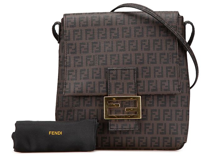 Borsa a tracolla Fendi Zucchino Spalmati marrone - vista 13