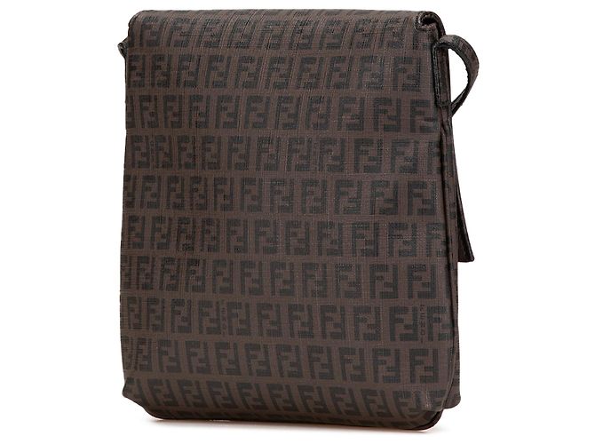 Borsa a tracolla Fendi Zucchino Spalmati marrone - vista 2
