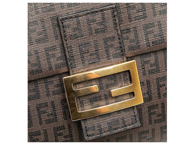 Borsa a tracolla Fendi Zucchino Spalmati marrone - vista 9