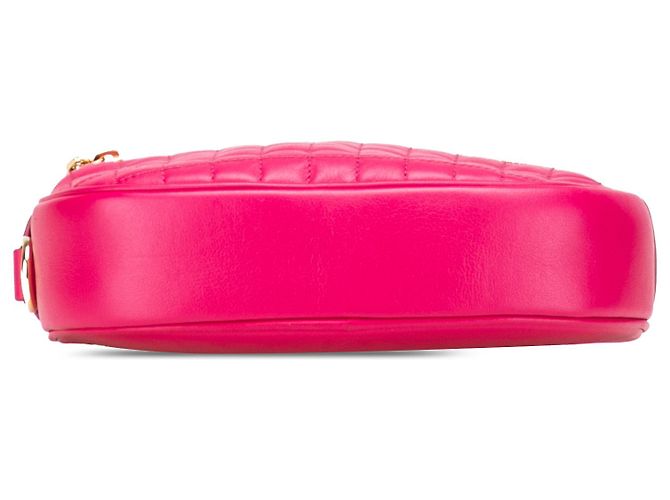 Céline Celine Pink Quilted Pelle di Vitello C Charm Crossbody Rosa - vista 3