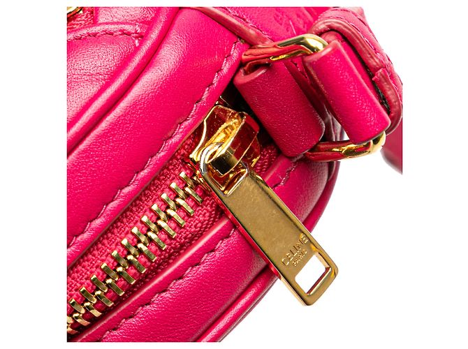 Céline Celine Pink Quilted Pelle di Vitello C Charm Crossbody Rosa - vista 8