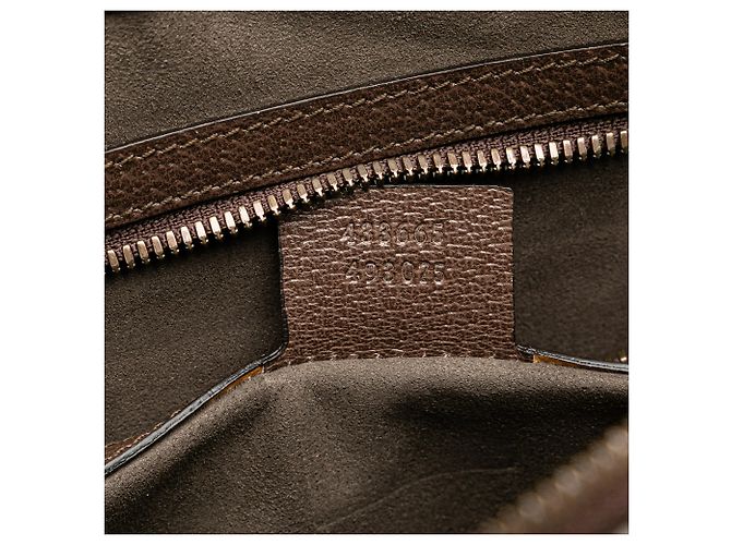Clutch Farfalla Gucci Brown GG Supreme Web Marrone Beige - vista 6