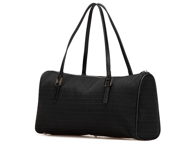 Borsa a mano Fendi Black Micro Zucchino in tela Nero - vista 2