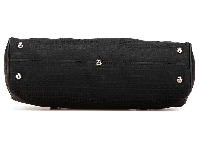 Borsa a mano Fendi Black Micro Zucchino in tela Nero - vista 3
