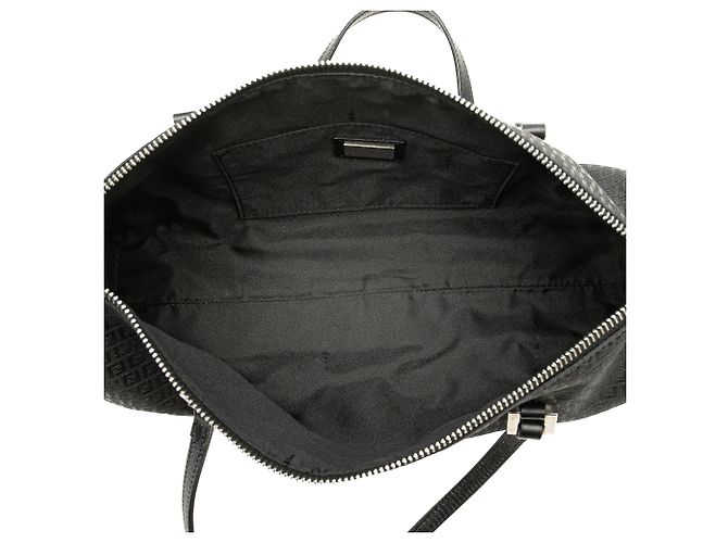 Borsa a mano Fendi Black Micro Zucchino in tela Nero - vista 4
