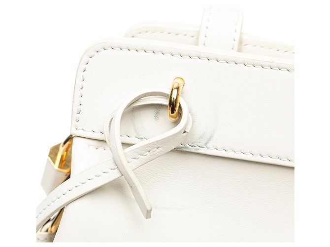 Céline Cabas in pelle bianca per adolescenti Celine De France Bianco - vista 10