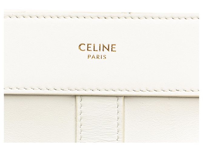 Céline Cabas in pelle bianca per adolescenti Celine De France Bianco - vista 5