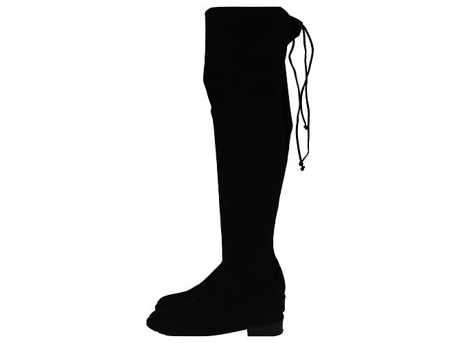 Botas Over-The-Knee Lowland de Stuart Weitzman en Ante Negro - vista 3