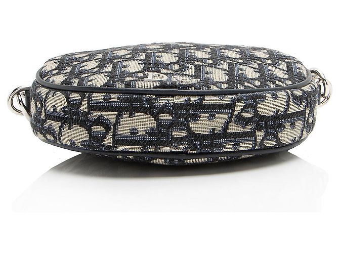 Borsa a spalla Dior Oblique Baby Ball Blu - vista 4