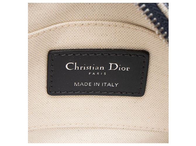 Borsa a spalla Dior Oblique Baby Ball Blu - vista 8