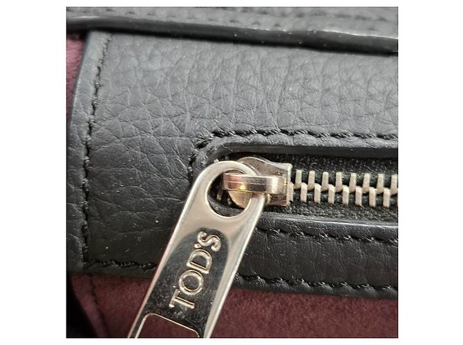 Borsa Wave Top Handle di Tod's in pelle nera Nero - vista 7