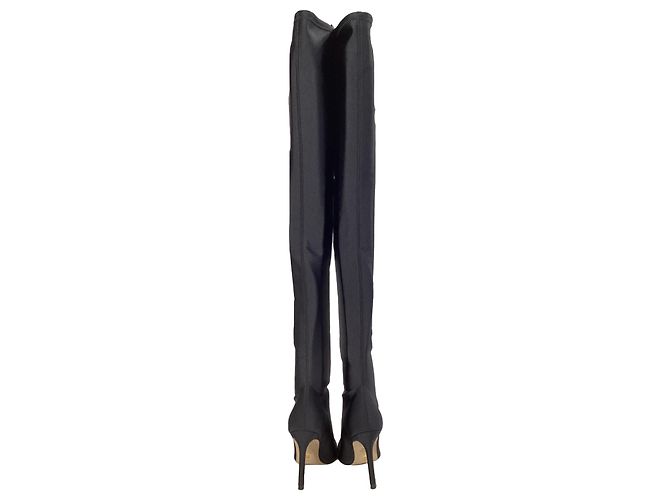 Stivali alti Ultrastuart 100 in satin nero di Stuart Weitzman - vista 5