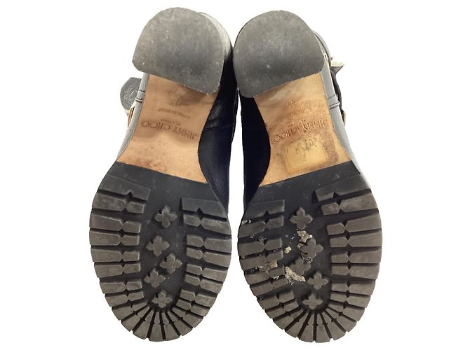 Stivali da biker Dart foderati in shear in pelle nera di Jimmy Choo Nero - vista 4