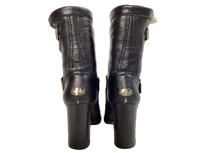 Stivali da biker Dart foderati in shear in pelle nera di Jimmy Choo Nero - vista 5