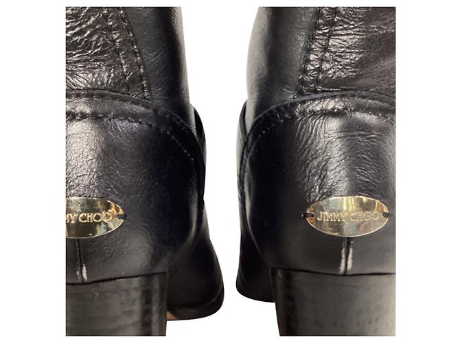 Stivali da biker Dart foderati in shear in pelle nera di Jimmy Choo Nero - vista 7