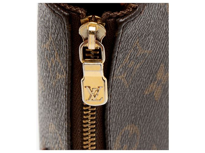 Clutch Eva in tela Monogram Louis Vuitton Marrone - vista 10