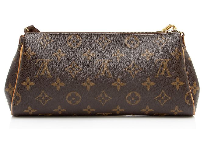 Clutch Eva in tela Monogram Louis Vuitton Marrone - vista 3