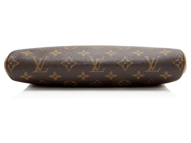 Clutch Eva in tela Monogram Louis Vuitton Marrone - vista 4
