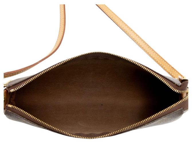 Clutch Eva in tela Monogram Louis Vuitton Marrone - vista 7