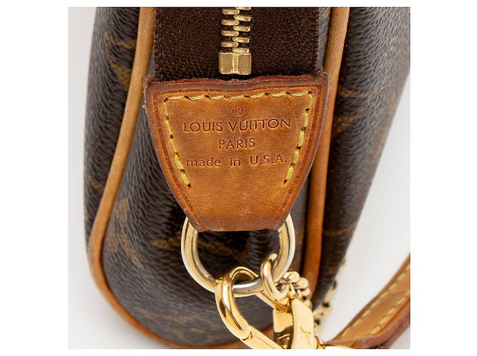 Clutch Eva in tela Monogram Louis Vuitton Marrone - vista 8