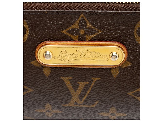 Clutch Eva in tela Monogram Louis Vuitton Marrone - vista 9