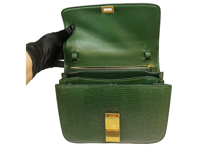 Céline Celine Classic Medium Green Lizard - view 7